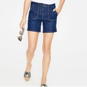 Boden women’s Karin high waisted denim jean Bermuda shorts size 10